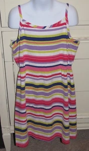 Hanna Andersson 140 US 10 Multi Striped Spaghetti Strap Sleeveless Play Dress  - Picture 1 of 3