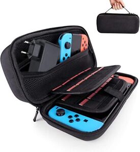 3 IN 1 BLACK SPACIOUS PROTECTIVE CARRY STORAGE + CLEAR CASE FOR NINTENDO SWITCH