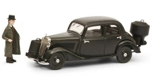 Mercedes 70V Holzvergaser 1949 Black with figure 1:43 SCHUCO 450242900 - Foto 1 di 1