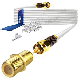 Cable de extensión de medios vírgenes premium chapado en oro de 10M con cable Webro con clips - Imagen 1 de 1