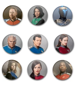 25mm 1" THE ORVILLE SET 1 BADGES X9 - Foto 1 di 1