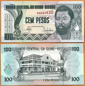 Billete de 100 pesos GUINEA BISSAU 1990 UNC P-11 - Imagen 1 de 1