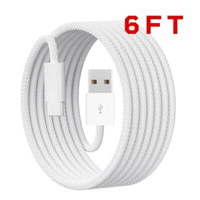35W USB A to USB C Woven CarPlay Cable for Apple iPhone 17/16/15 ProMax/iPad Pro - Image 1 of 4