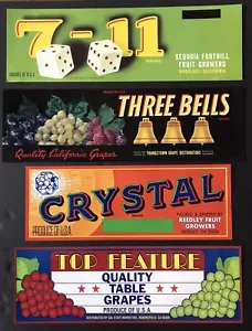Lote de 4 etiquetas de caja mixta diferentes, originales - Imagen 1 de 1