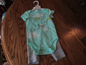 Conjunto de 2 body y pantalones Dumbo Jumping Beans de Disney talla bebé 9 meses nuevo con etiquetas - Imagen 1 de 6
