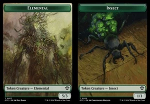 MTG Elemental (0017) // Insect (0018) Double-sided Token NM-Mint Commander: Outl - Picture 1 of 1