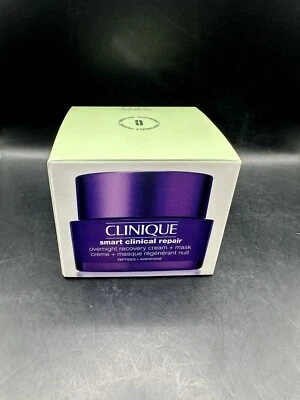 Clinique Smart Clinical Repair Creme de Recuperação Noturna + Máscara 1,7 Oz/50 ml Novo Na Caixa! - Imagem 1 de 3
