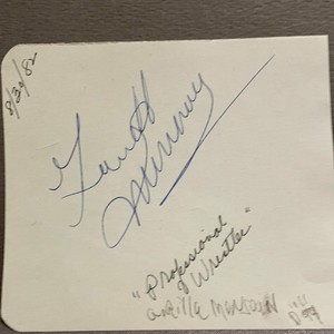 Gorilla Monsoon autographed album page with Bowie Kuhn on reverse JSA certified