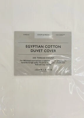 John Lewis Single size Egyptian Cotton Duvet cover . BNWT - Image 1 of 4