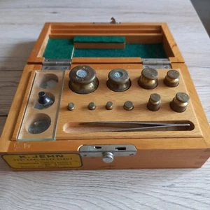 Gewichte für Apotheker / Haushalts - Waage im Holzkasten - Bild 1 von 4