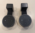 Lot of 2 Amazon Echo Dot 2nd Gen Smart Speaker w/plug wall mount!