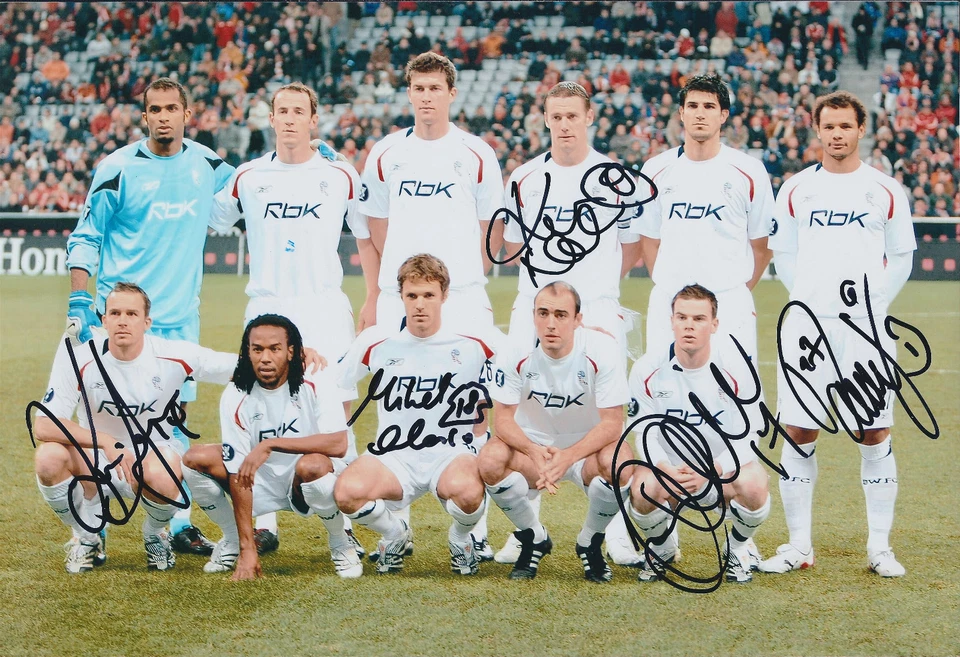 Bolton Squad 5 Signed 12x8 Photo + Dealer COA Autograph NOLAN DAVIES GUTHRIE - Image 1 of 1