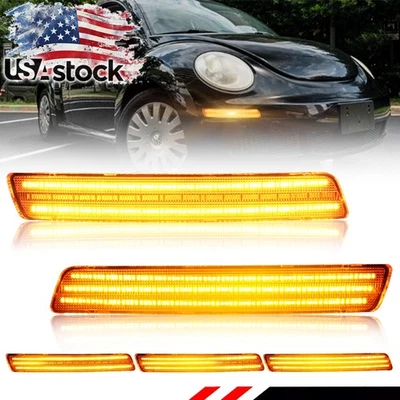 Amber LED Front Bumper Corner Turn Signal Lights For 2006-2010 Volkswagen Beetle - Image 1 of 4