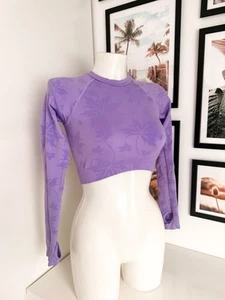 Shein Sporttop Top Shirt Sportoberteil S - L Neu Fitness Crop Lila - Bild 1 von 5