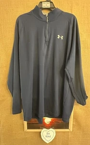 Under Armour HeatGear Suelto Hombre’s Azul XL Camisa Manga Larga Jersey Elástico 1/4 Z - Imagen 1 de 4