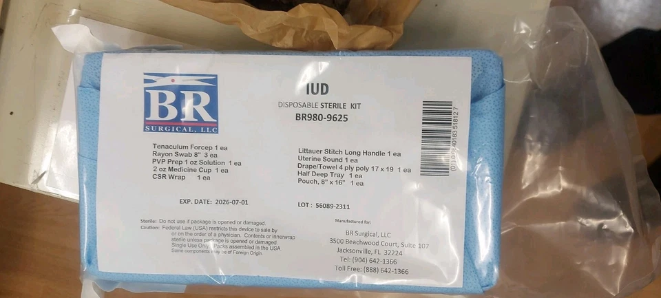 Kit Steirle desechable DIU quirúrgico BR (BR980-9625) 1 bx = paquete de 5  Foto 1 de 1