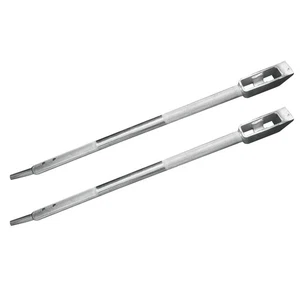 2 Pack Chrome 35" Combination Winch Bar for Flatbed Trailer Tie Down Strap - Picture 1 of 7