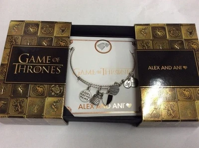 Alex And Ani Spiel der Throne Arya Stark Armreif Armband Rafaelian Silber Nwtbc - Bild 1 von 4