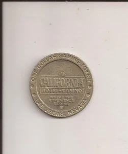 California Hotel $1 Casino Slot Gaming Token Las Vegas Nevada - Picture 1 of 2