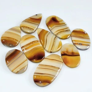 9 Pcs 146 Cts Natural Montana Agate Cabochon Gemstone Lot 31x15 23x15mm #16255 - Picture 1 of 7