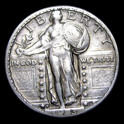 Cuarto de plata Libertad Permanente 1923-S ---- Bonita moneda rara ---- #PP053 Foto 1 de 3