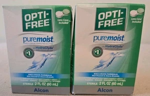 2x OPTI-FREE Pure Moist Mehrzwecklösung HydraGlyde 2oz beschädigte Box - Bild 1 von 3