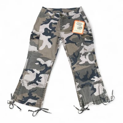 Rothco Capri Pants Women's 3/4 Camo Cargo Y2K Subdued Camouflage NWT - Image 1 of 4