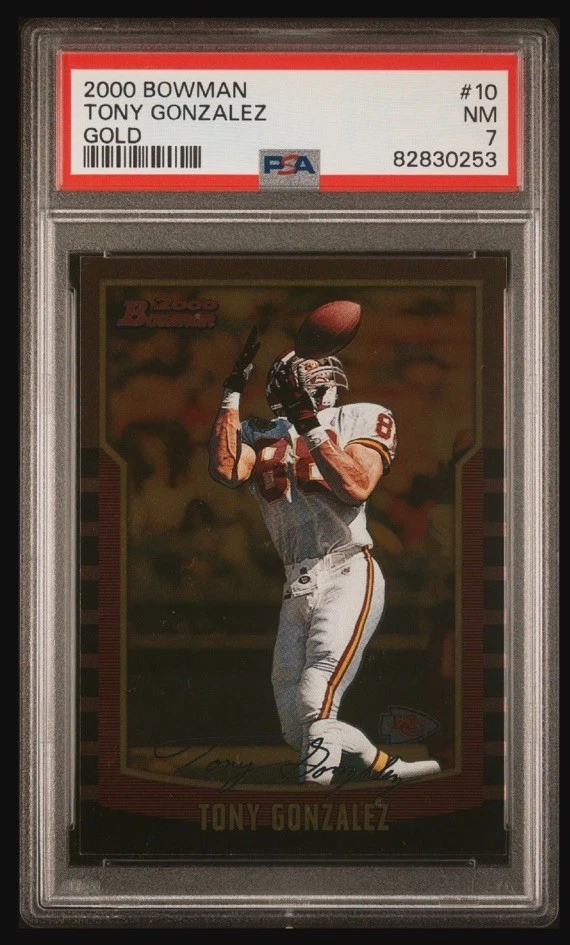 2000 Bowman Chrome GOLD Tony Gonzalez /99 PSA 7 🔥 Pop 1 None Higher - RARE 🤯 - Image 1 of 4
