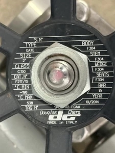 DOUGLAS CHERO 2" F304 GATE VALVE , CLASS 150 - Picture 1 of 4