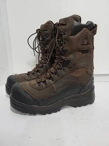 ROCKY 7456 BROWN THINSULATE 1000GM STEEL TOE WATERPROOF WORK MENS 8M BOOTS - Picture 1 of 6