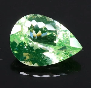 5.25 Ct Pear Cut Certified Green Peridot Natural Flawless Loose Gemstone - Picture 1 of 8