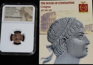 Certified by NGC Genuine Ancient Roman Coin  Emperor CRISPUS AD 304-326 with COA - Picture 1 of 3