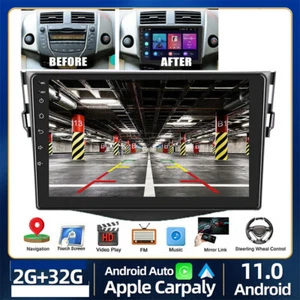 9" For Toyota RAV4 2007-2012 Carplay GPS Android Car Stereo Radio WiFi FM 2+32G - Picture 1 of 12