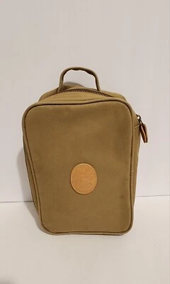 Vintage Polo Ralph Lauren Mens Toiletry Shaving Travel Pouch Khaki Canvas 9" - Image 1 of 4