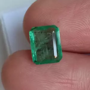 Piedra preciosa suelta de corte octágono esmeralda natural de Zambia de 2,70 quilates - Imagen 1 de 5