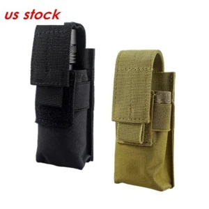 Funda para linterna táctica Molle estuche antorcha utilitario bolsa de cargador individual - Imagen 1 de 11