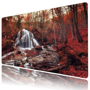Autumn Orange Forest Fall Mouse Desk Pad for Keyboard Desk Mat 31.5x15.7 inch - Picture 1 of 6