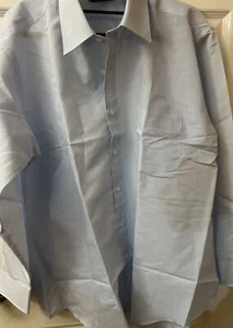Van Heusen Shirt 16.5-32/33 Single Needle Tailoring Blue - Picture 1 of 6