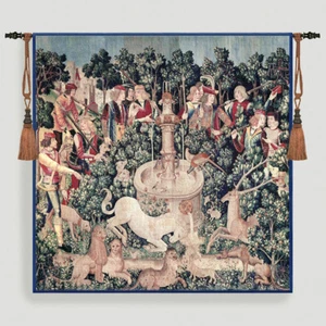 Medieval European living room The Unicorn is Found jacquard tapestry 100% Cotton - Picture 1 of 7