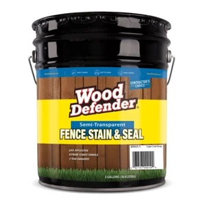 Wood Defender Semi-transparent Fence Stain CAPE COD GREY 5-gallon - Picture 1 of 1