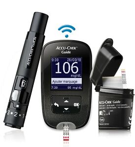 Accu-Chek Guide Lecteur Glucose Diabétique Moniteur kit + Bandes + Lancettes