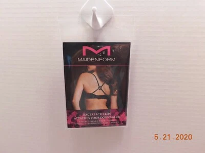 Sujetador Maidenform Espalda Corredora Clips 4 Piezas 2 Formas Negro, Transparente M4338 Nuevo en Paquete Foto 1 de 2