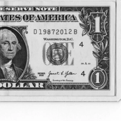 $1 UNC BIRTHDAY/TOMBSTONE NOTE "19872012"; FEB. 12, 1987; TOMBSTONE 1987 - 2012 - Image 1 of 3