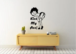 Calcomanía adhesiva de vinilo de arte de pared diseño decoración del hogar divertido inspirado en Kiss My Ass - Imagen 1 de 5