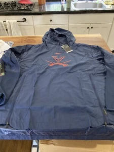 MENS NIKE REPEL WATER REPELIENT HOODED VIRGINIA CAVALIERS Jacket 3XL NAVY NWT - Picture 1 of 12