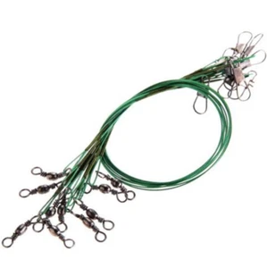 5 LOW LINE WIRE EMERALD STEEL STAPLE hook FISH LIVE carnivores 30cm - Picture 1 of 1