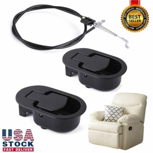 US Sofa Recliner Release Pull Handle Replacement Chair Couch Cable Lever Black - Picture 1 of 13