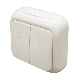 Pulsador motor persiana de superficie eco blanco - Imagen 1 de 1