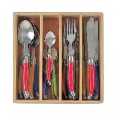 Chateau Laguiole French Design Cutlery Set 24pcs Stainless Steel Multicolour - Image 1 of 4