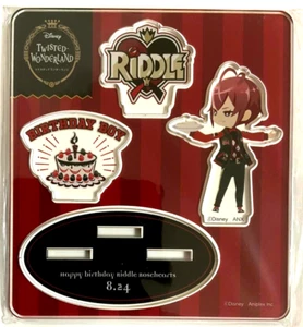 Mini soporte de acrílico Twisted Wonderland Disney UNION cumpleaños acertijo corazones de rosa - Imagen 1 de 1